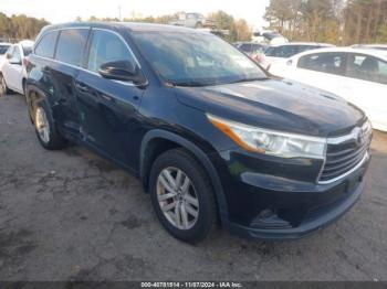  Salvage Toyota Highlander