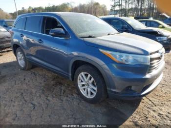  Salvage Toyota Highlander