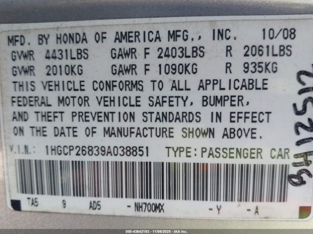 Honda Accord 2.4 Ex-l Image 8