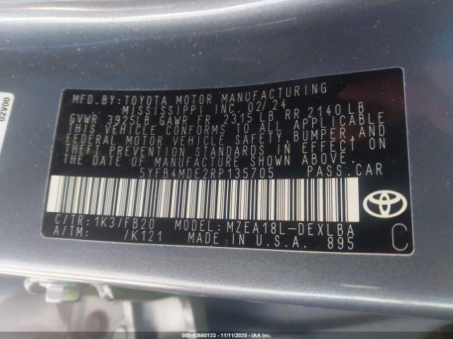 Toyota Corolla Le Image 5