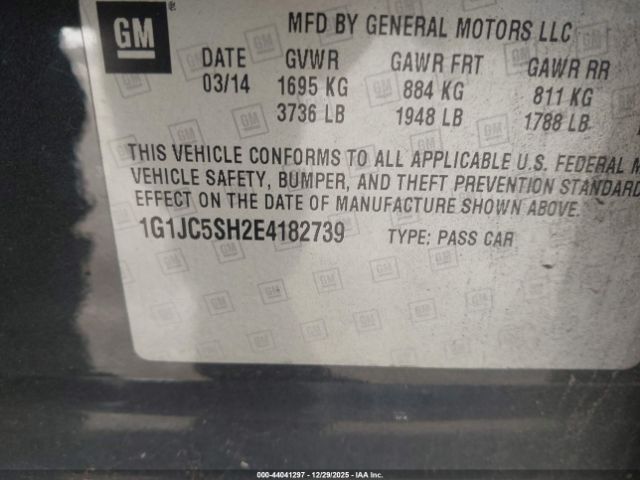 Chevrolet Sonic Lt Auto Image 9