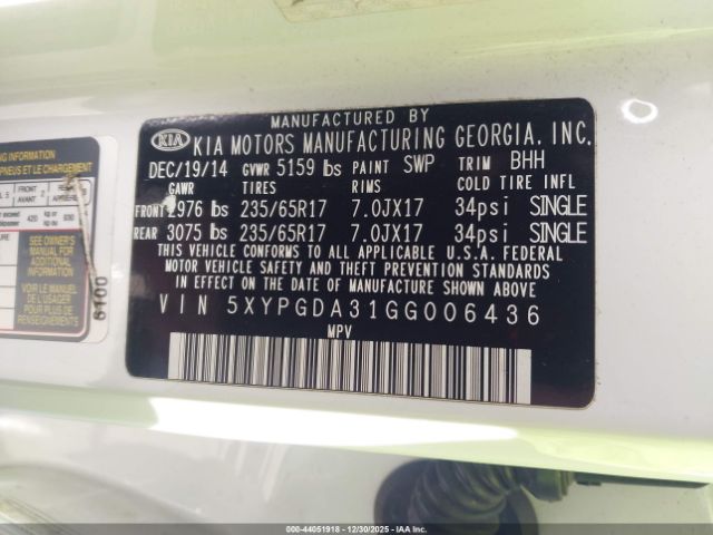 Kia Sorento 2.4l Lx Image 6