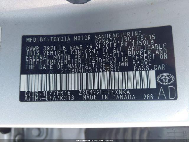 Toyota Corolla Le Image 8