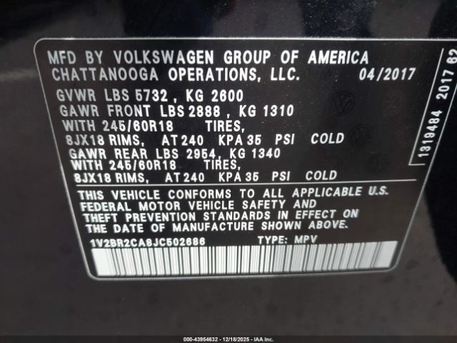 Volkswagen Atlas 3.6l V6 Launch Edition Image 9