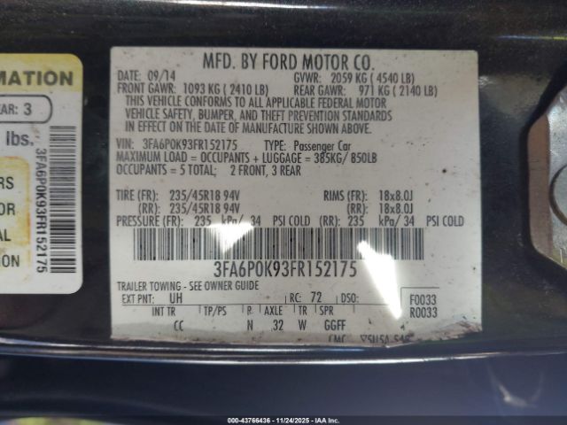 Ford Fusion Titanium Image 8