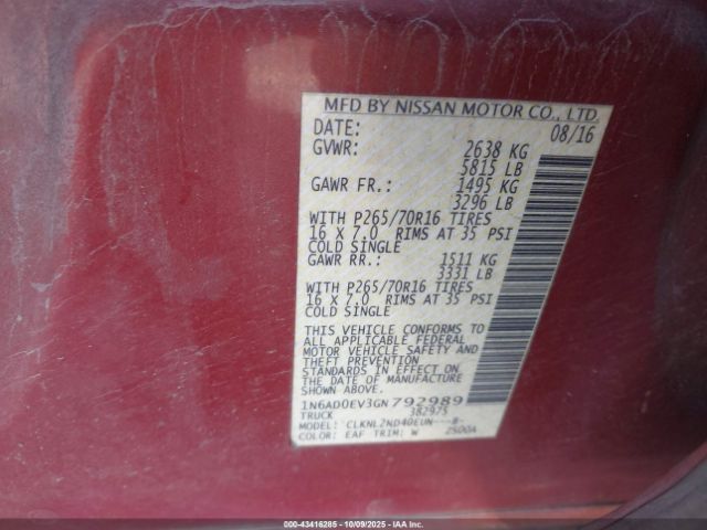 Nissan Frontier Sv Image 12