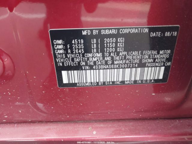 Subaru Legacy 2.5i Sport Image 9