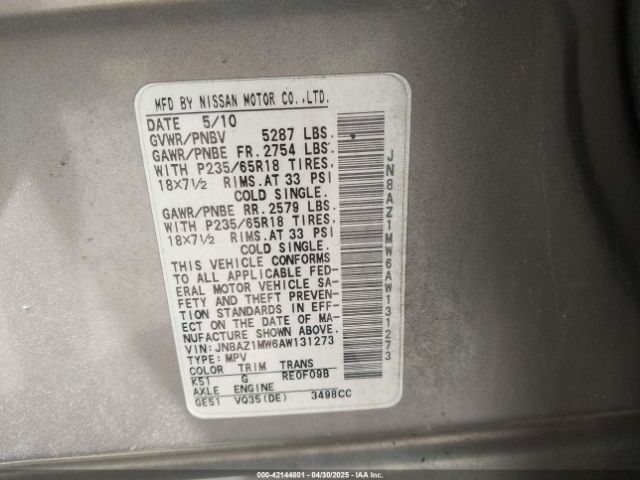 Nissan Murano Sl Image 15