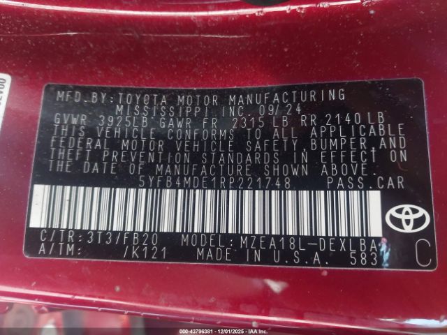 Toyota Corolla Le Image 12