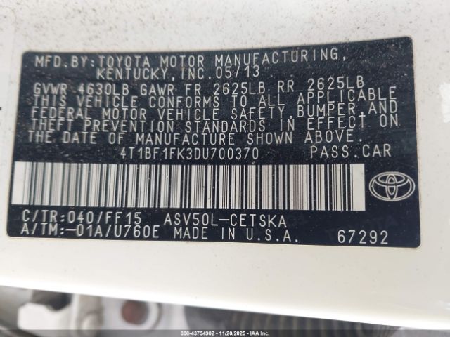 Toyota Camry Se Image 10